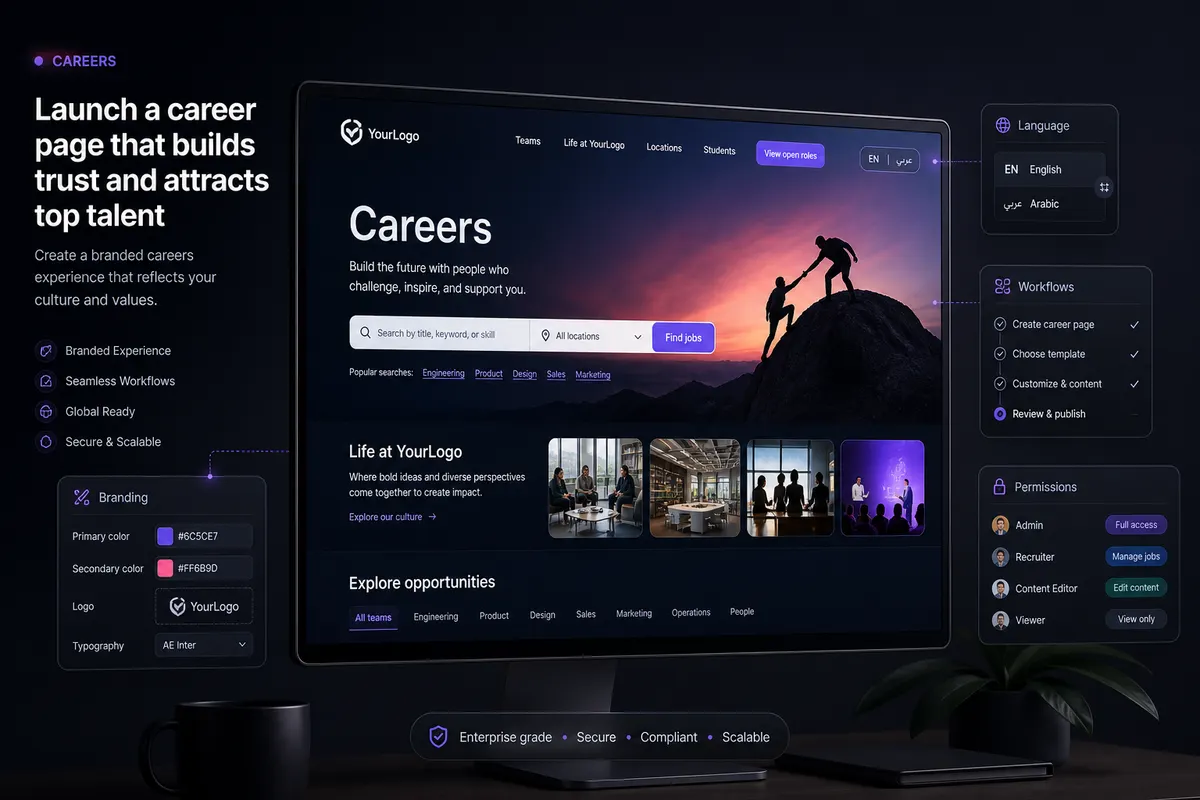 Dammah Selectra branded career page for Saudi employers